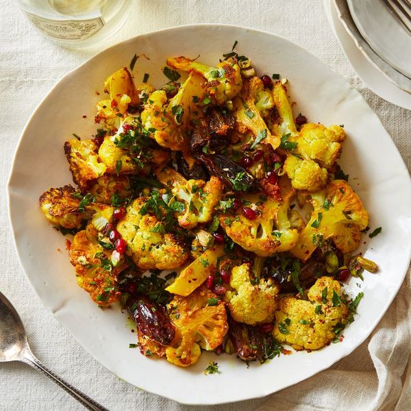 Turmeric-Roasted Cauliflower with Pistachio Gremolata