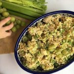 curry chicken salad with grapes and celery