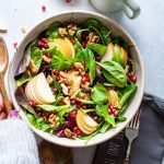 Asian Pear and Walnut Salad with Maple Mustard Vinaigrette {paleo + vegan}