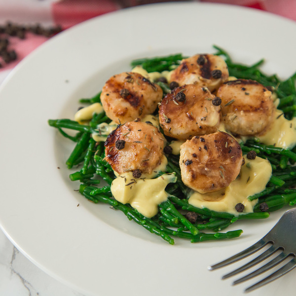 Pepper Grilled Scallops
