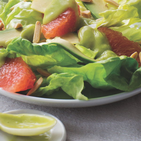 Bibb Lettuce With Grapefruit, Avocado and Creamy Avocado Dressing