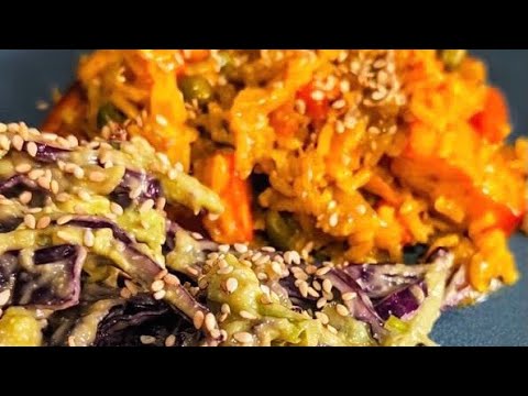 Paneer rice & fresh salad | Quick and easy recipe | Vegetarian 🌱
