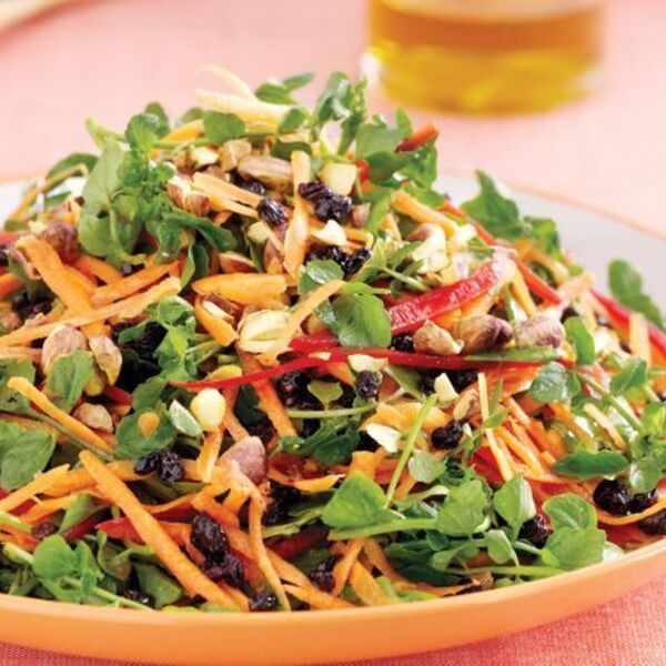 Watercress, carrot & capsicum salad
