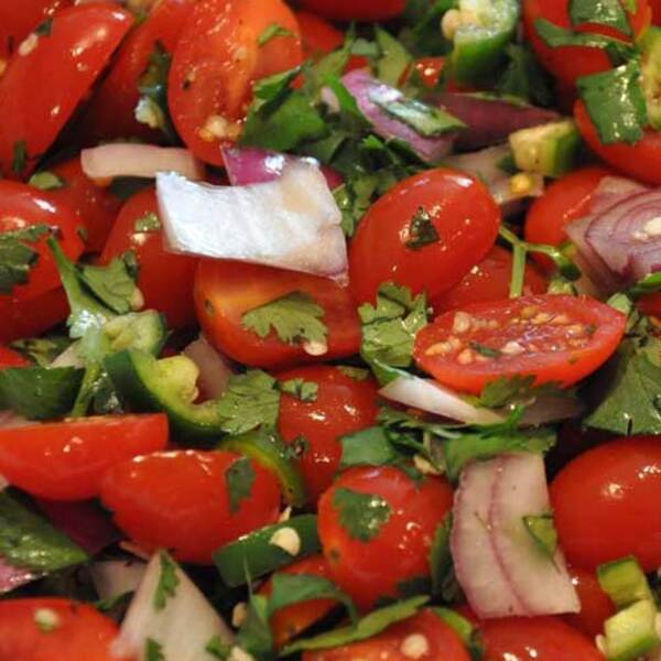 Fresh and Spicy Grape Tomato Salad
