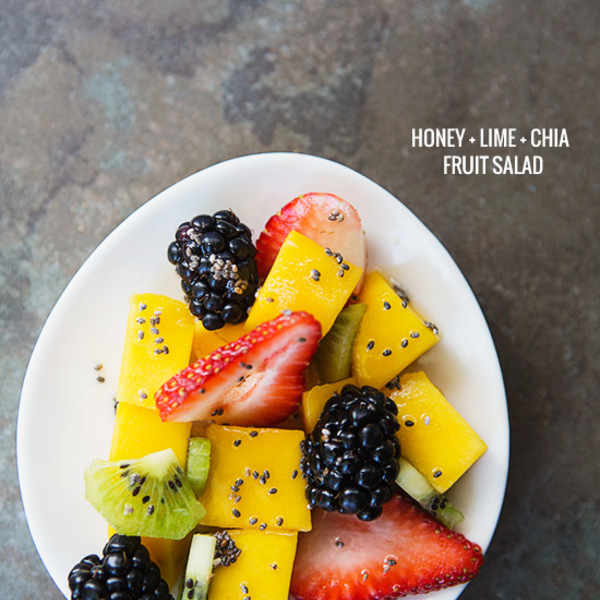 Simple Honey Lime Chia Dressing for Fruit Salad