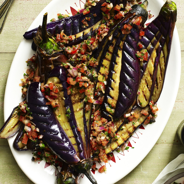Eggplant and tomato salad