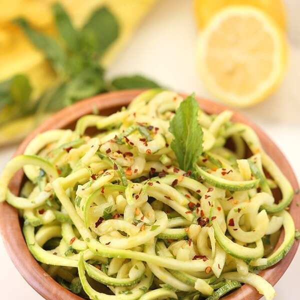 Lemon Herb Zucchini Noodle Salad