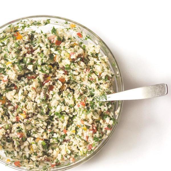 Raw Cauliflower Tabbouleh Salad
