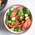 Cucumber, Tomato, and Basil Salad