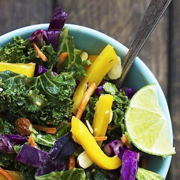 Asian Kale Ginger Peanut Salad