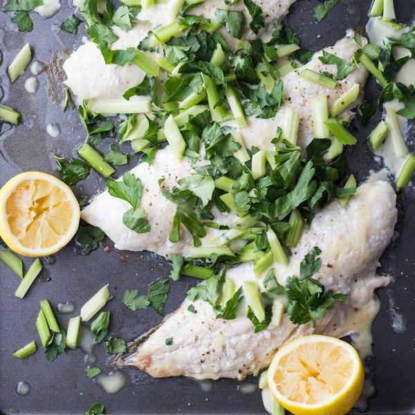 Snapper Fillet With Celery Parsley Salad