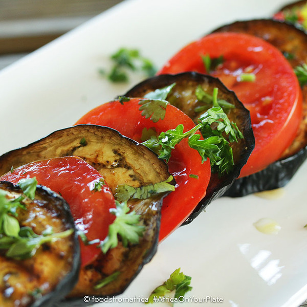 Roasted Eggplant and Tomato Salad