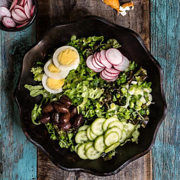 Easter salad {eggs, olives + radishes}