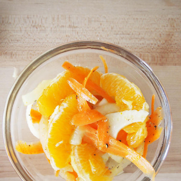 Carrot Ribbon and Orange Salad