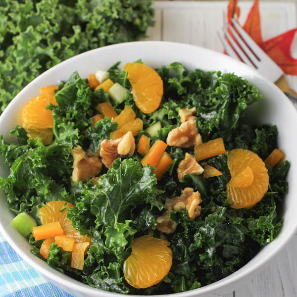 Kale Salad with Fennel, Tangerine and Waln