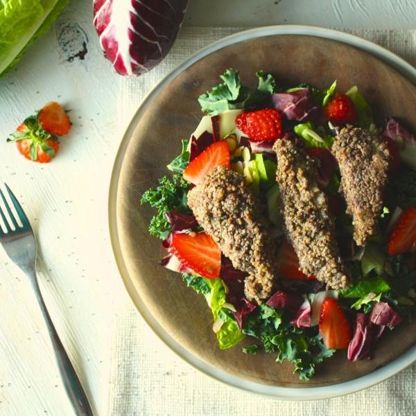 Crispy Chicken and Radicchio Salad with Ho