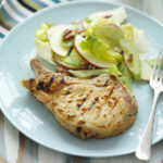 Maple mustard pork with apple salad