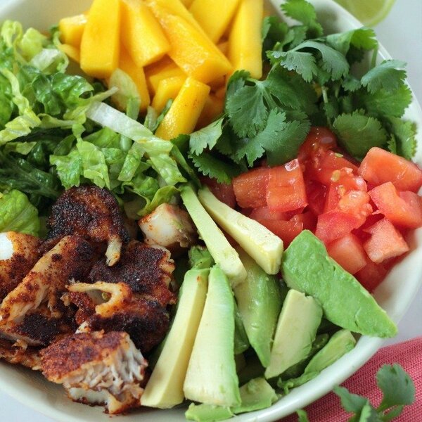 Blackened Fish Taco Salad Bowl