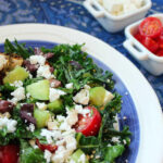 Greek Kale Salad with Seasoned Chicken