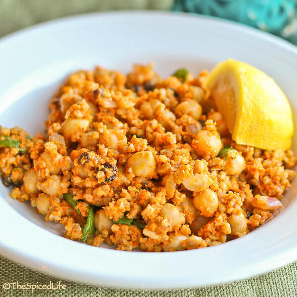 Chickpea Salad with Carrot Pistachio pesto