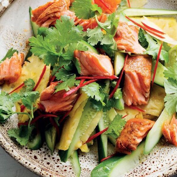 Valli Little’s Cajun ocean trout with pineapple salad