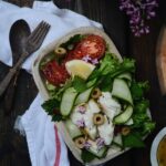 Steamed Halibut Salad with Honey Mustard Vinaigrette