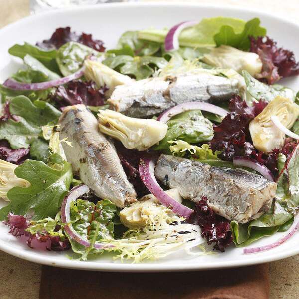 Smoky Artichoke-Sardine Salad