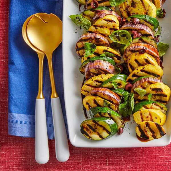 Grilled Eggplant & Summer Squash Salad