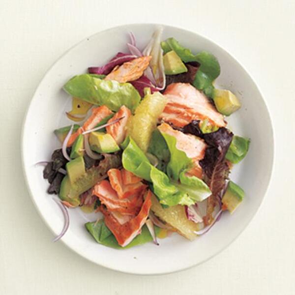 Grilled Salmon Salad With Grapefruit Recipe