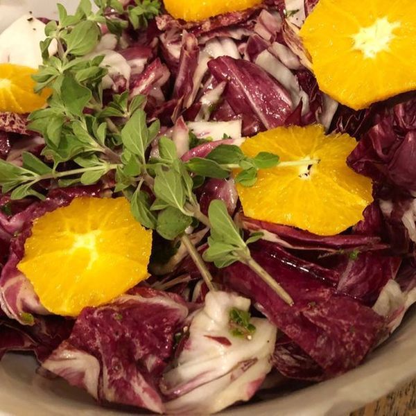 Simple Radicchio Salad with Oregano and Orange Vinaigrette