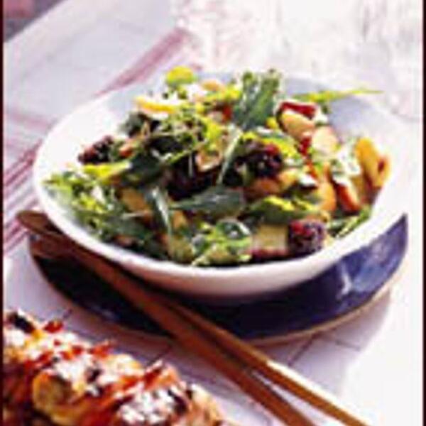 Summer Fruit Salad With Arugula And Almonds