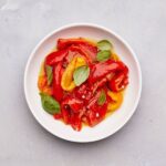 Marinated Peppers with Basil and Garlic