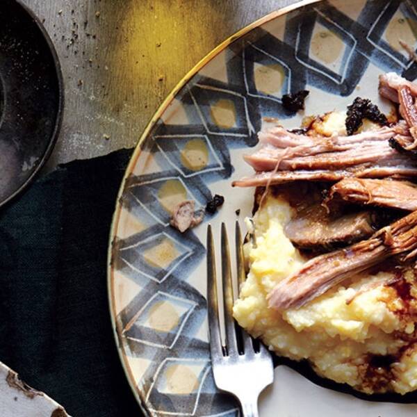 Slow-Roasted Pork Shoulder with Mustard and Sage