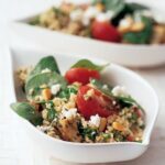 Tabbouleh with Marinated Artichokes and Baby Spinach