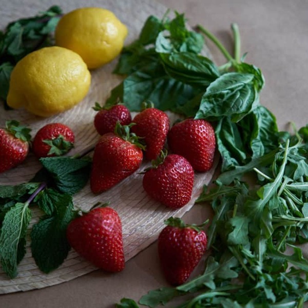 Strawberry Arugula Salad Recipe with Basil and Mint