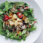 Grilled Vegs, Shallots And Mixed Leaves