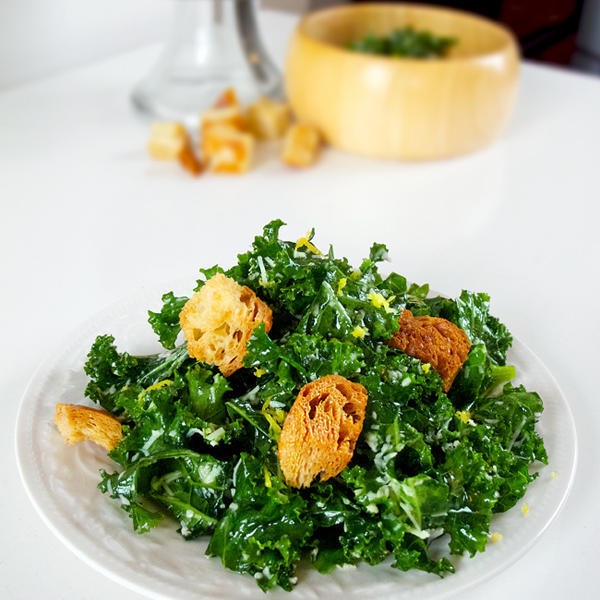 Kale Caesar salad