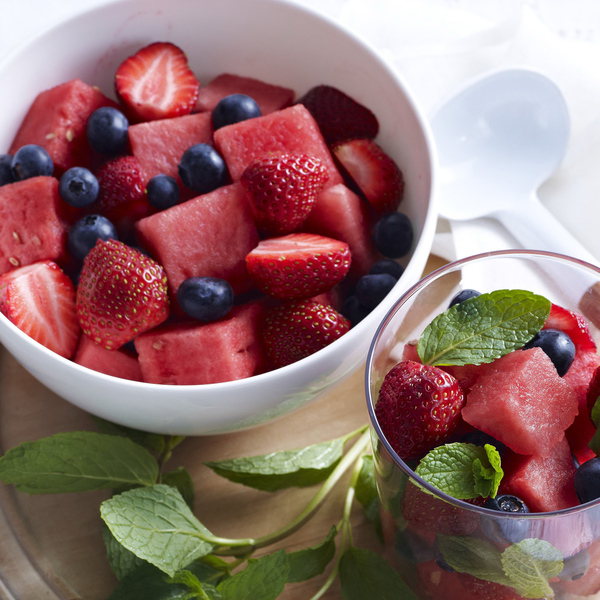 Watermelon and berry salad