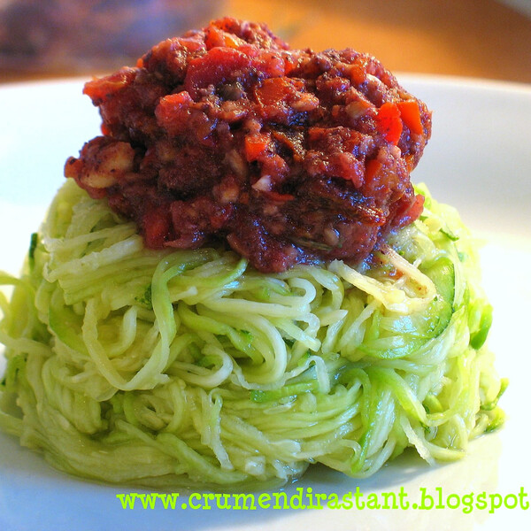 Zucchini salad with tomatoes
