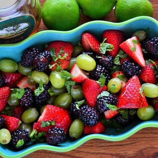 Honey Mint Lime Berry Salad