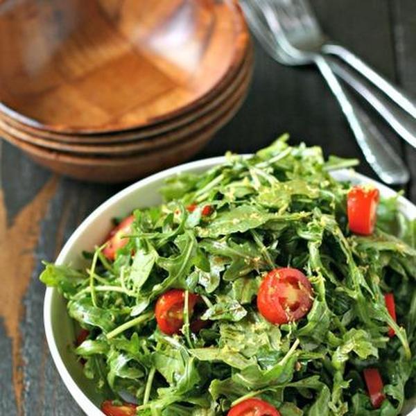 Arugula Salad with Lemon Balsamic Dressing