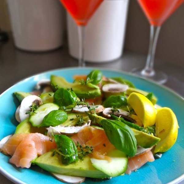 Smoked Salmon & Courgette Salad