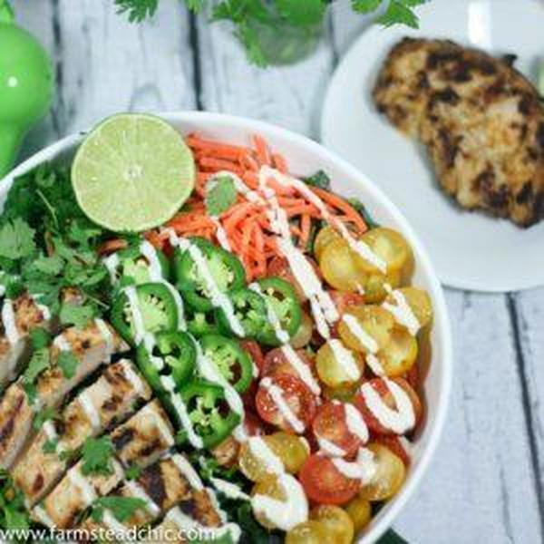Taco Ranch Grilled Chicken Salad, Whole30