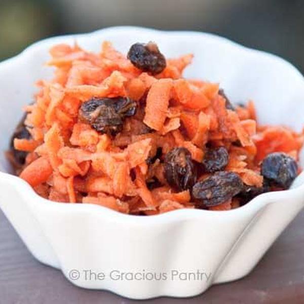 Clean Eating Sweet Carrot & Raisin Salad