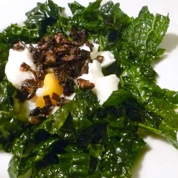 Kale Salad Lyonnaise