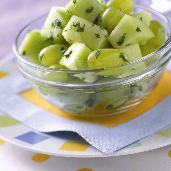 Grape and Honey Dew Green Salad with Mint Splash