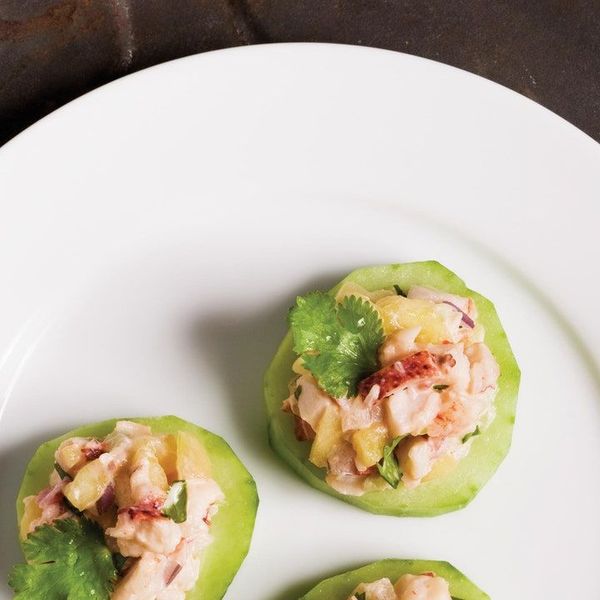 Lobster Salad on Cucumber Slices