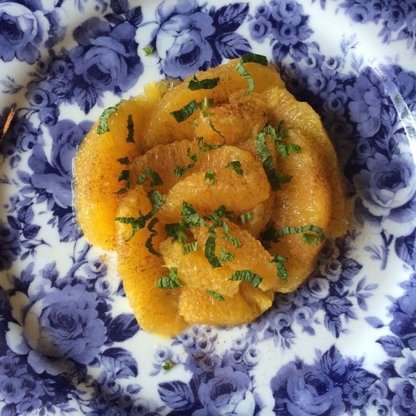 Orange, rosewater, and mint salad
