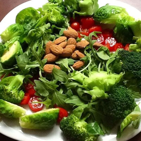 Green Goddess Salad topped with Almonds