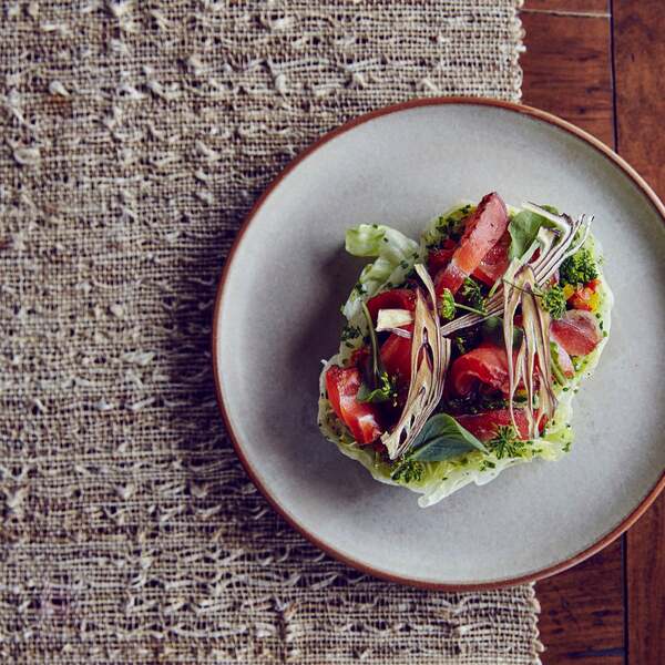 Iceberg Wedge Salad with Lemon-Parsley Dressing